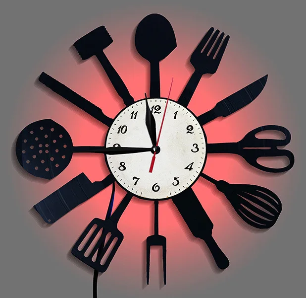 Kitchen Decorative Tableware V - đánh giá và giá Lighting Home Decor Wall Clocks