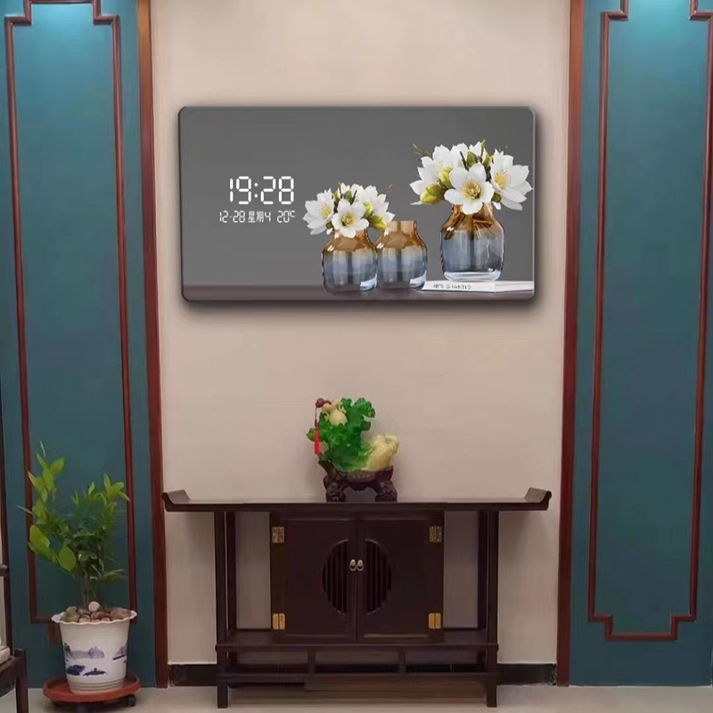 Large Size Flower Pattern Digi - đánh giá và giá Lighting Home Decor Wall Clocks
