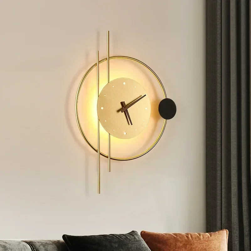 Modern LED Wall Lamp Clock Sco - đánh giá và giá Lighting Home Decor Wall Clocks