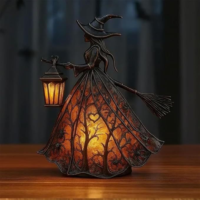 Witch Resin Tabletop Night Lig - đánh giá và giá Lighting Table Decor