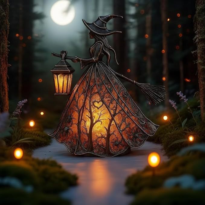 Witch Resin Tabletop Night Lig - đánh giá và giá Lighting Table Decor