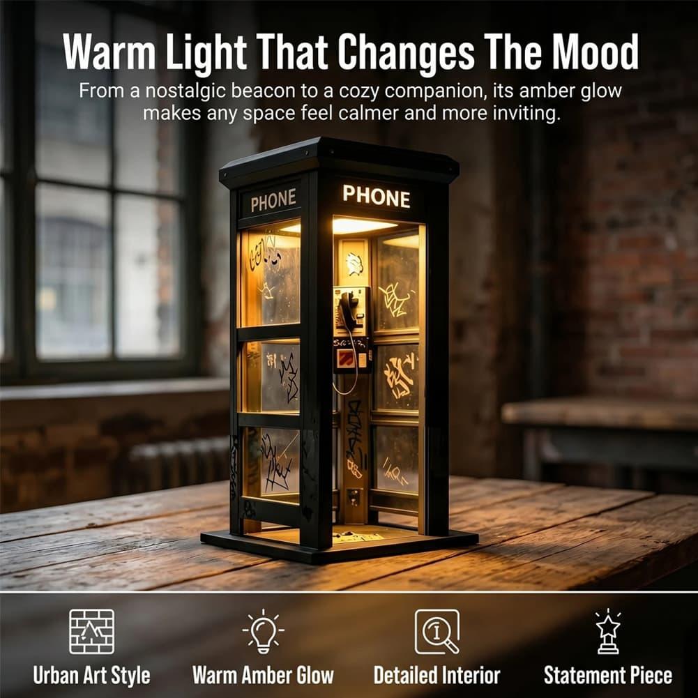Retro Graffiti Phone Booth Tab - đánh giá và giá Lighting Table Decor