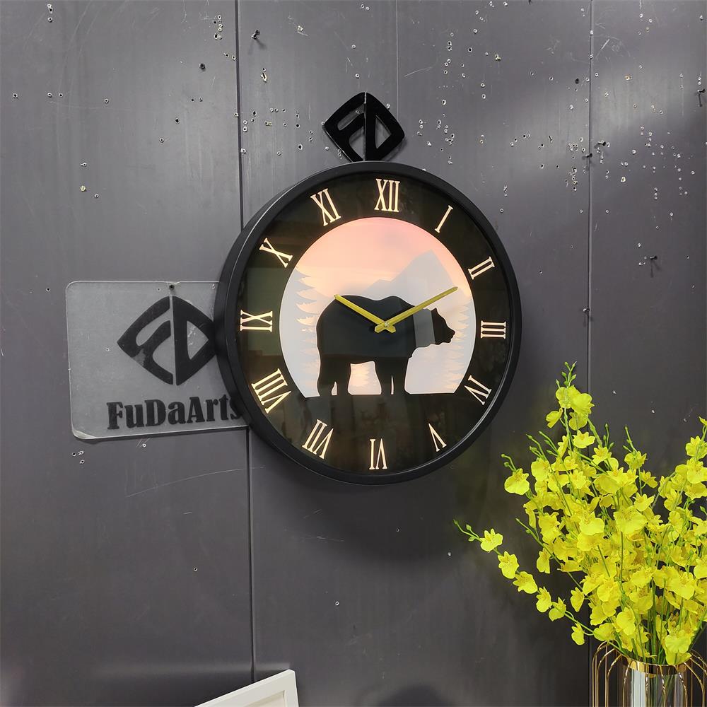 45CM With Led Night Light Mode - đánh giá và giá Lighting Home Decor Wall Clocks