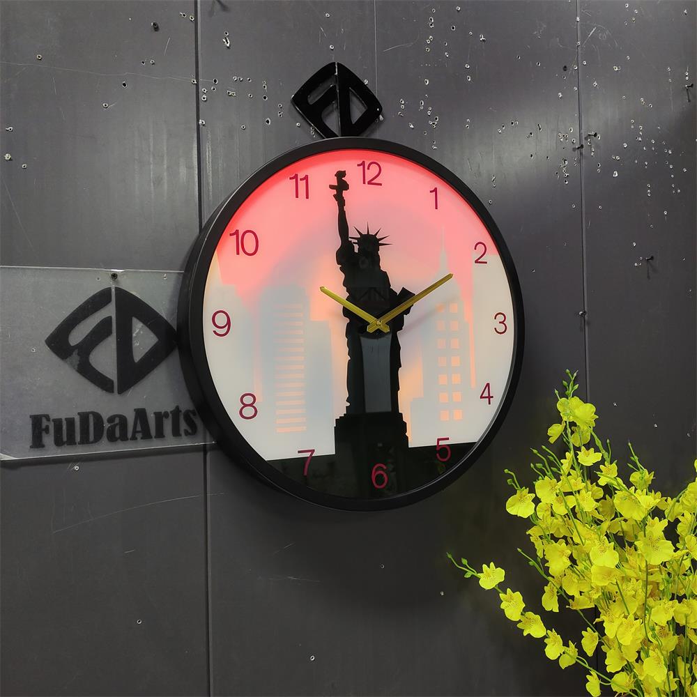 45CM With Led Night Light Mode - đánh giá và giá Lighting Home Decor Wall Clocks