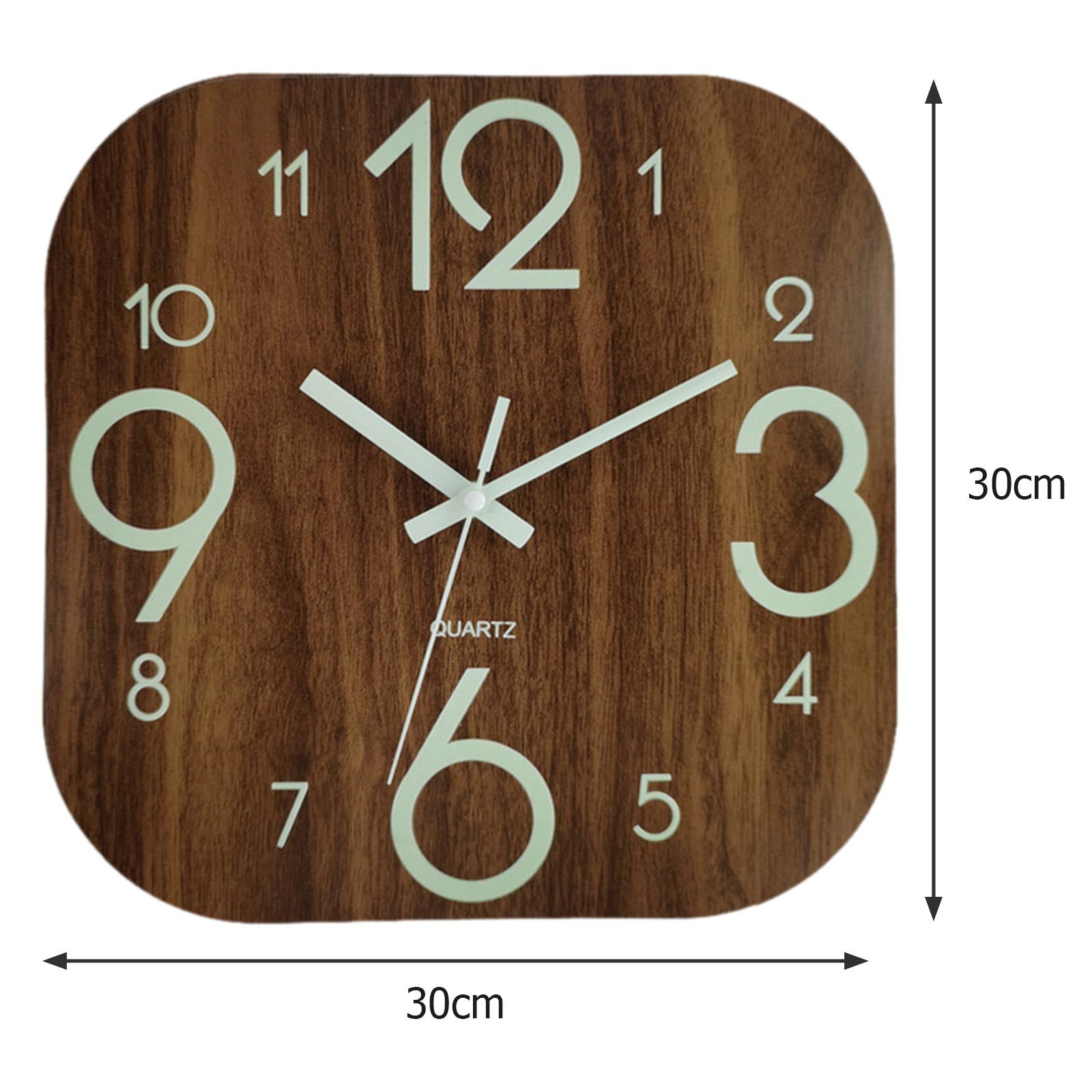 30cm Square Wall Clock ,Lumino - đánh giá và giá Lighting Home Decor Wall Clocks