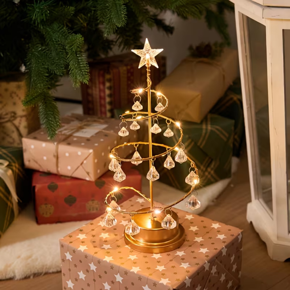 Christmas Tree Copper Wire LED - đánh giá và giá Pendant Lighting Christmas Decor